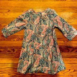 NWOT Bonpoint size 8 adorable drop waist paisley dress,